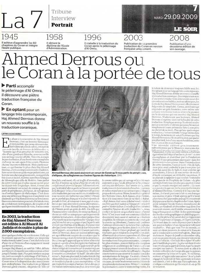 Ahmed Derrous ou le Coran à la portée de tous